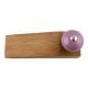 2 Pieces Light Purple Crackle Ceramic Wooden Door Stopper
